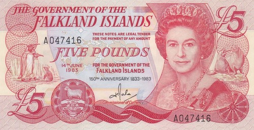 Falkland islands note 1983 - falkland, £5