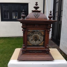 Antique German Junghans Clock Mantel Clock Bracket Clock