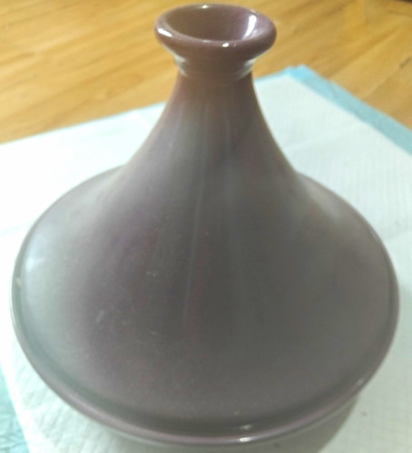 Purple ceramic tagine with - ceramic,