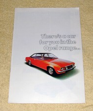 Opel car range 1972, Kadett B, Ascona & Manta A, Rekord, Commodore