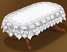 Tablecloth large oval, lace