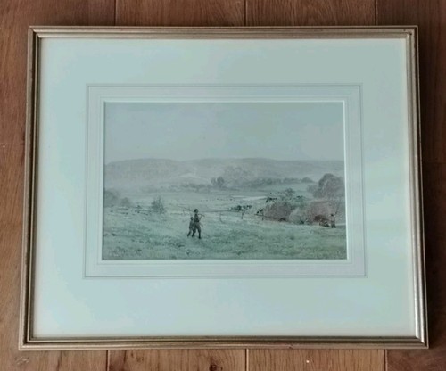 Antique watercolour eel - watercolour,
