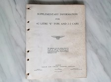Jaguar Workshop Manual "Supplementary Information for 4.2 E Type & 2+2 Cars" doc