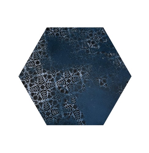 Blue hexagon porcelain - hexagon,