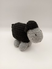Small Handmade Crochet Black Sheep Toy Teddy Beautiful Gift Check in Store  