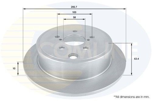 Brake disc rear fits - rear, subaru