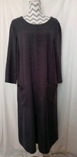Seasalt Cornwall Dark Grey Easy wear Peak Harvest Dress with Pockets Size 14