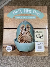 Ceramic Indoor Water Feature, Molly Mint Owl, Twit-Twoo Collection, Boxed, VGC