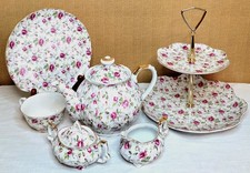 Lefton Rose Chintz Tea Set 8