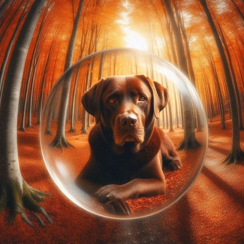 Chocolate labrador cross - (12),
