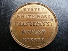 T256b Piesse & Lubin London Perfumiers 'Sweet Cents' Advert Token 30mm Bronze