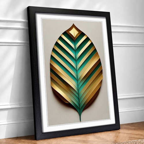 Art deco leaf framed wall - deco,