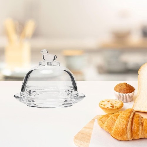 Glass cake display plate - glass,