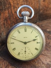 Smith Pocket Watch 1940s Solid Silver Open Face Pocket Watch Hallmarked Working