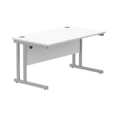 Straight Cantilever Office Desk - Beech, Grey Oak, Oak or White MFC