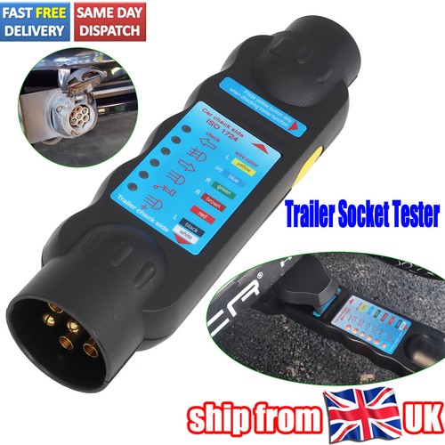 12v 7pin trailer socket tester - 12v,