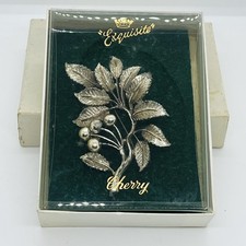 Exquisite Silver Tone Cherry