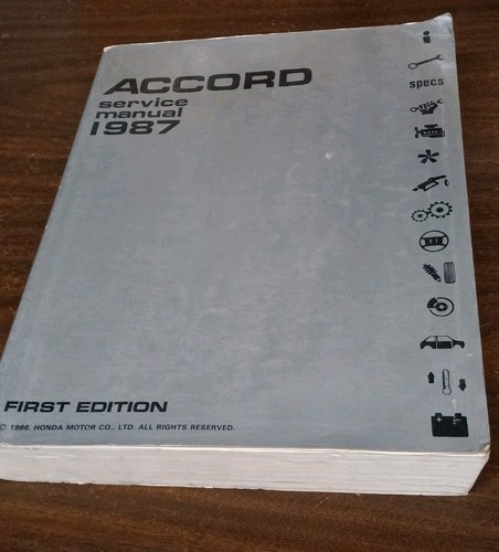 1987 honda accord - 1987, service
