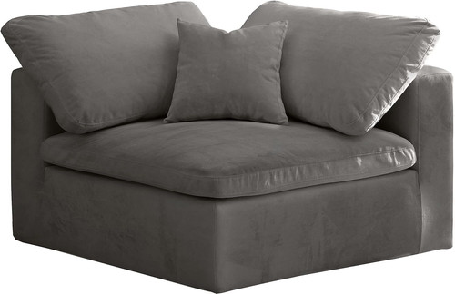 Cozy corner grey velvet - grey,