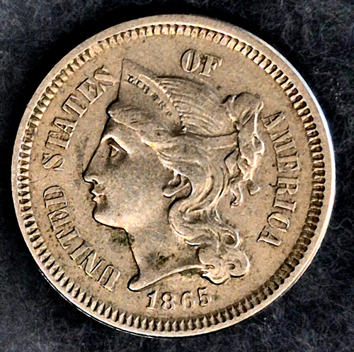 1865 first year cent nickel - 1865,