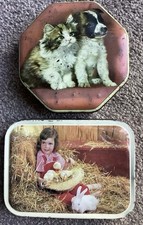 Vintage Bluebird toffee tins
