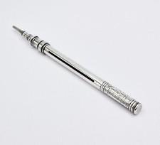 EARLY VICTORIAN SOLID SILVER PERPETUAL CALENDAR SLIDE PROPELLING PENCIL c1840