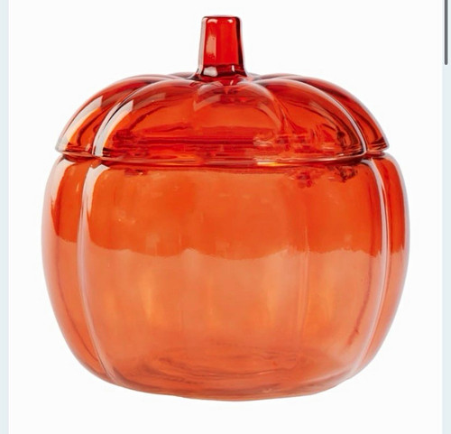 Pumpkin shaped orange - orange, glass