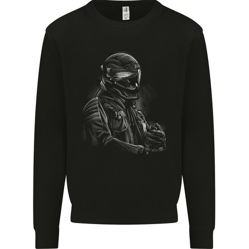 Monochrome biker motorcycle - a,