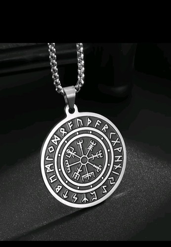 Viking compass necklace nordic - compass,