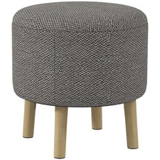 HOMCOM Storage Ottoman, Round