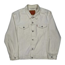 Levis Denim Jacket - 2XL White Cotton
