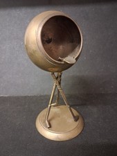 ANTIQUE SILVER PLATED ASH HOLDER VINTAGE GOLFING DESIGN TRIPOD STAND RARE GOLF