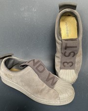 Rare ADIDAS Superstar Slip On Trainers Grey. UK 5 Good Condition.