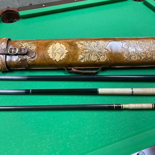 Genuine leather cue case - genuine,