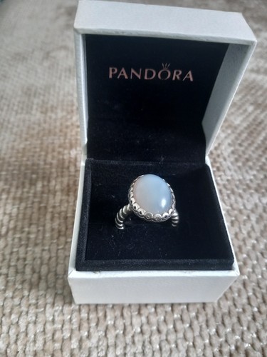 Pandora chalcedony silver - chalcedony, ring