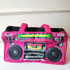 Vintage III Parcel Boombox Speaker Handbag Audio Shoulder Tote Bag Y2K Pink