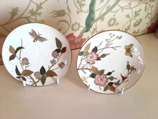 MINITURE VICTORIAN PLATE-MOOR BROS 1890-BUTTEFLIES+STANDS-XMAS GIFT MUM-BUY NOW