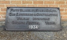 Large cast iron maker's plate