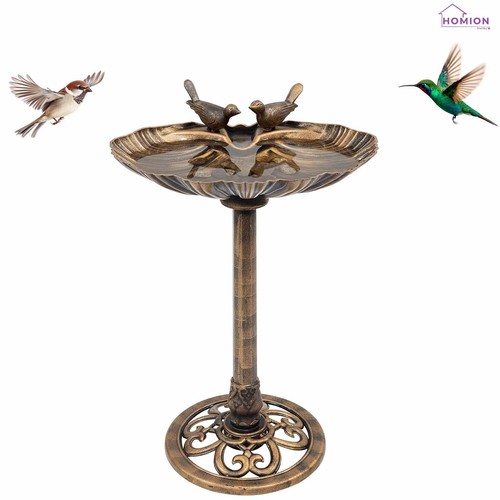 Bronze pedestal bird - bath, &
