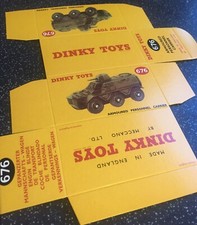 DINKY TOYS Reproduction Box For 676 Armoured Personnel Carrier - Repro Military
