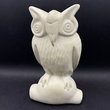 Carved Owl Ornament 1.7kg Soap Stone Folk Art Artisan 7.5" Tall x 4.5" Base