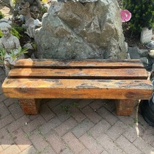 French Oak Beam Garden Bench Solid Wood