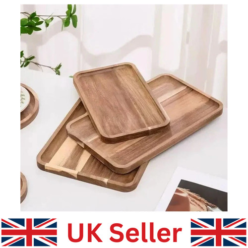 Rectangle wooden tea - rectangle, tray