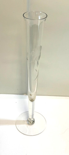 Etched glass tall skinny bud - skinny,