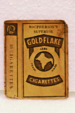 Empty Gold Flake Cigarettes Packet Advertising MacPherson’s Superior India Vinta