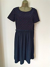 JAEGER Boutique Black Mix Short-sleeved Dress - Size 10 - NEW