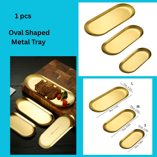 Stainless steel oval - stainless, plate