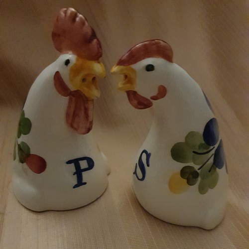 Vintage salt pepper shakers - salt,