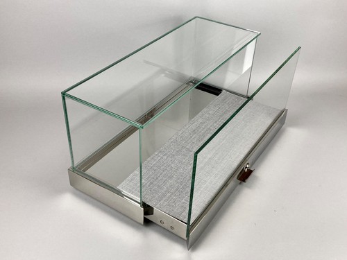 Superb vintage glass chrome - glass,