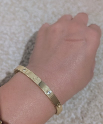 Yellow gold bangle cuff - bangle,